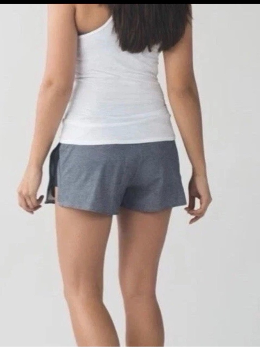 lululemon &go On the Go Shorts Gray Black Size 6 Running Athletic Athleisure